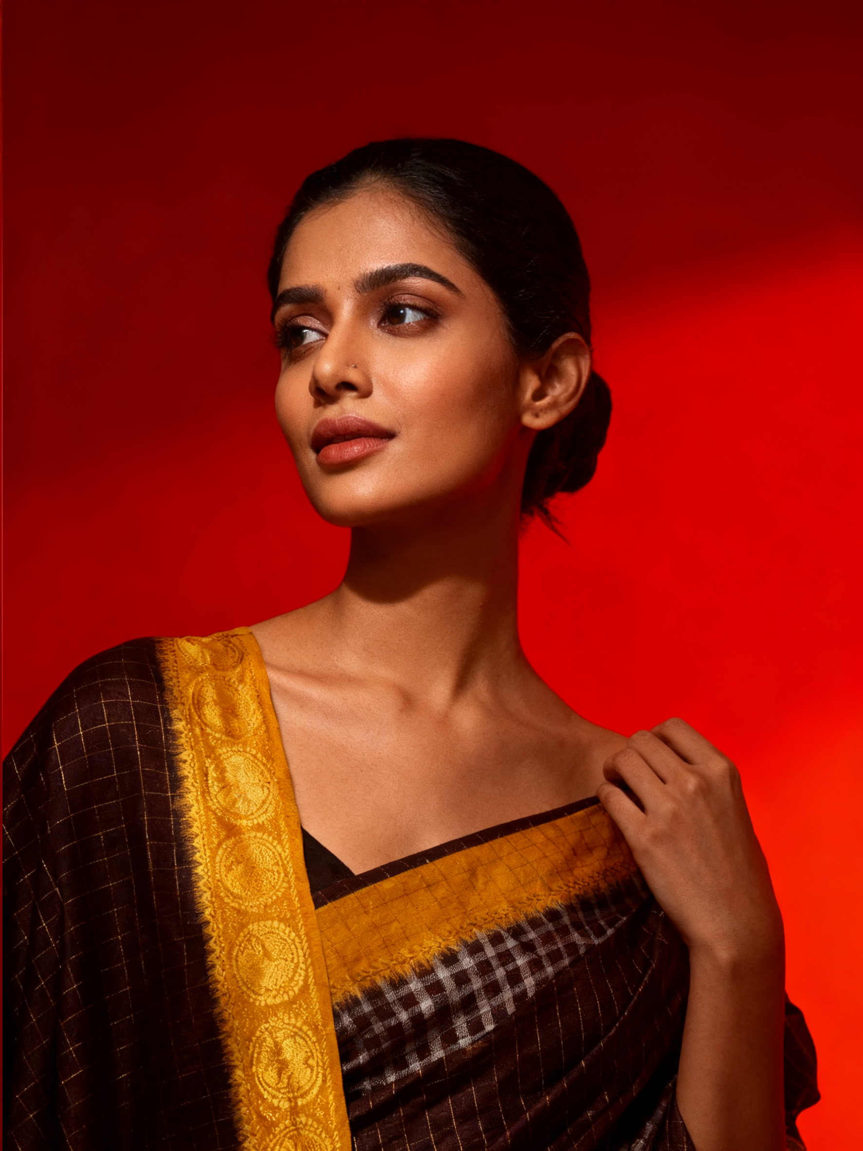 Zari Checked Sungudi Cotton Saree