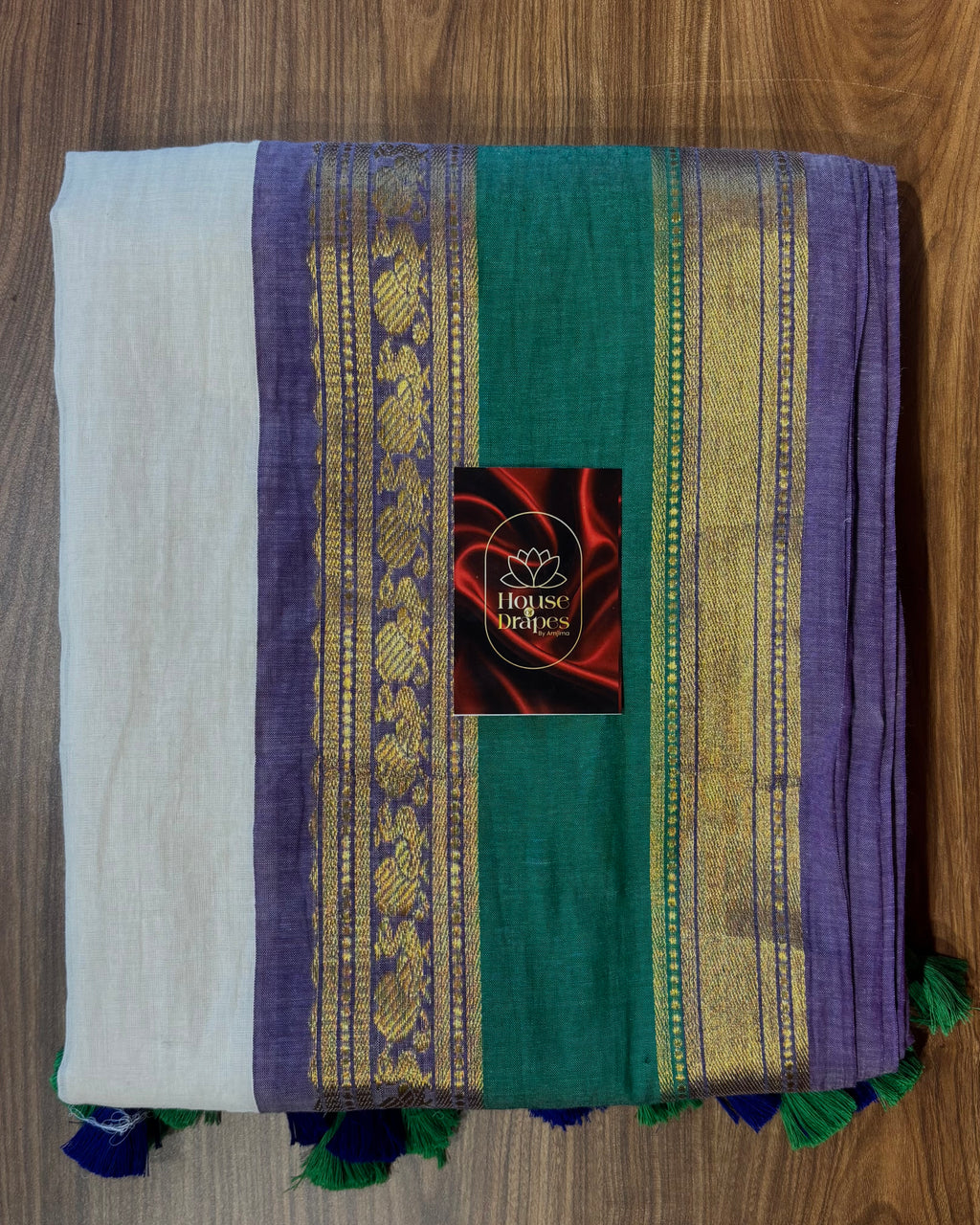 Kanchi border mul cotton saree