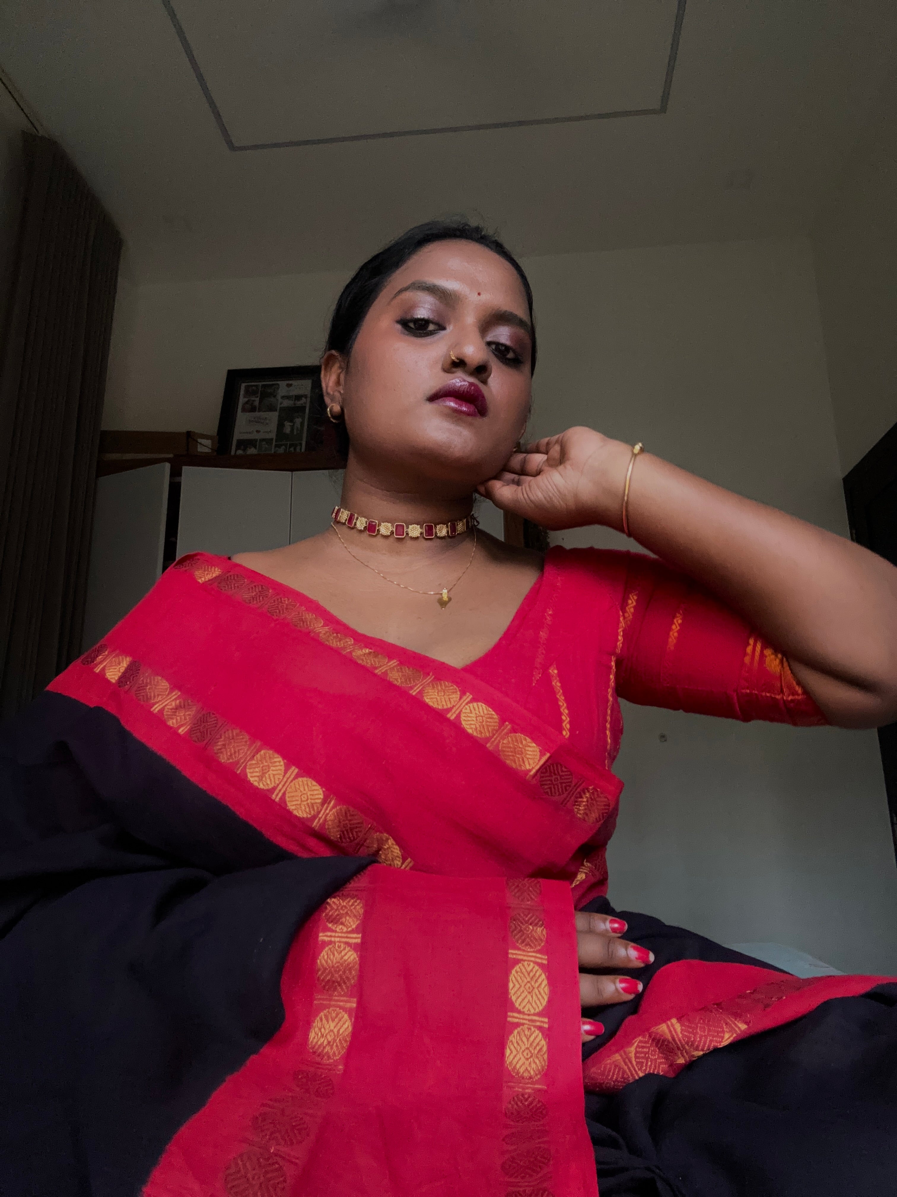 Plain sungudi| Half fine zari