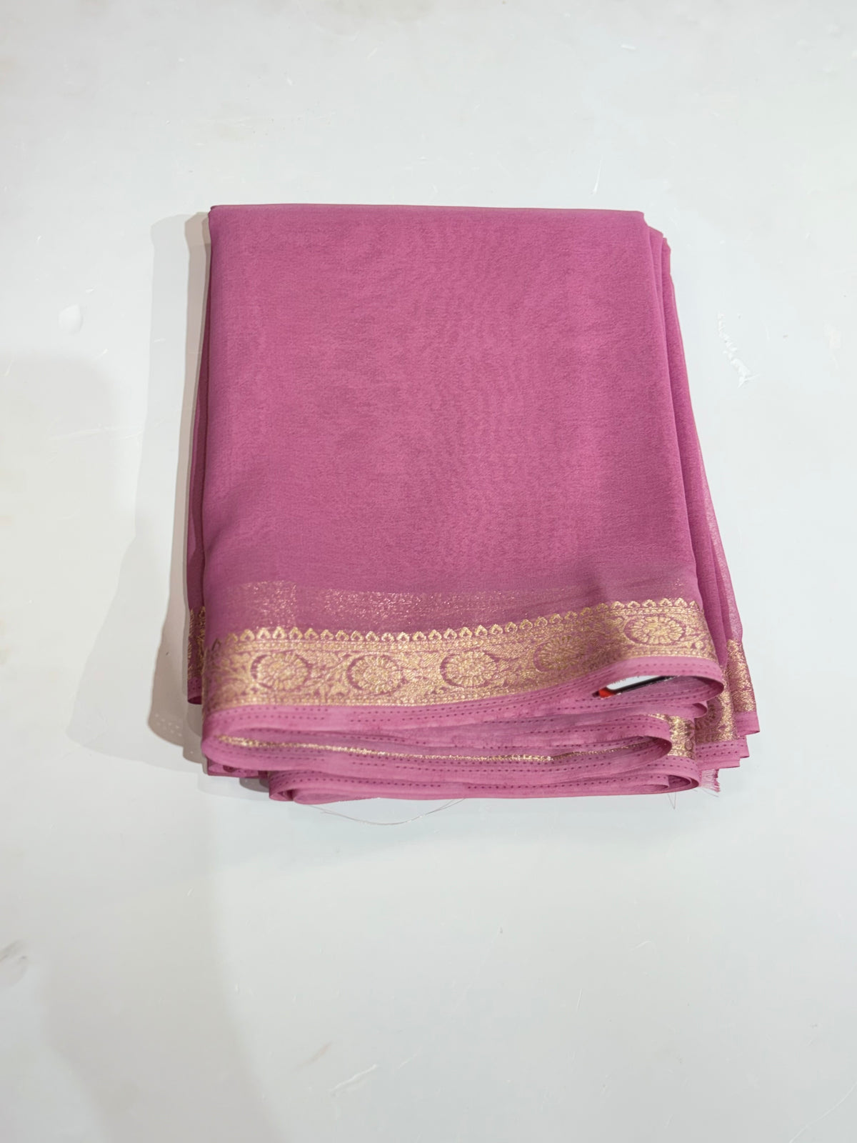 Chiffon small border saree