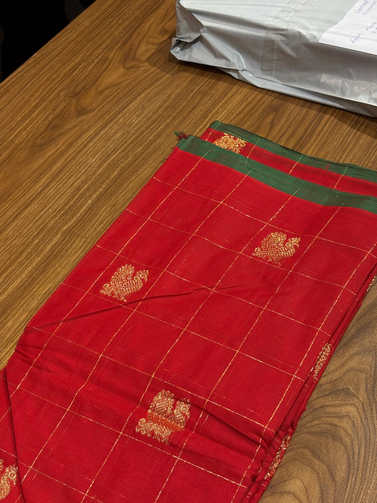 Pure kanchi cotton saree