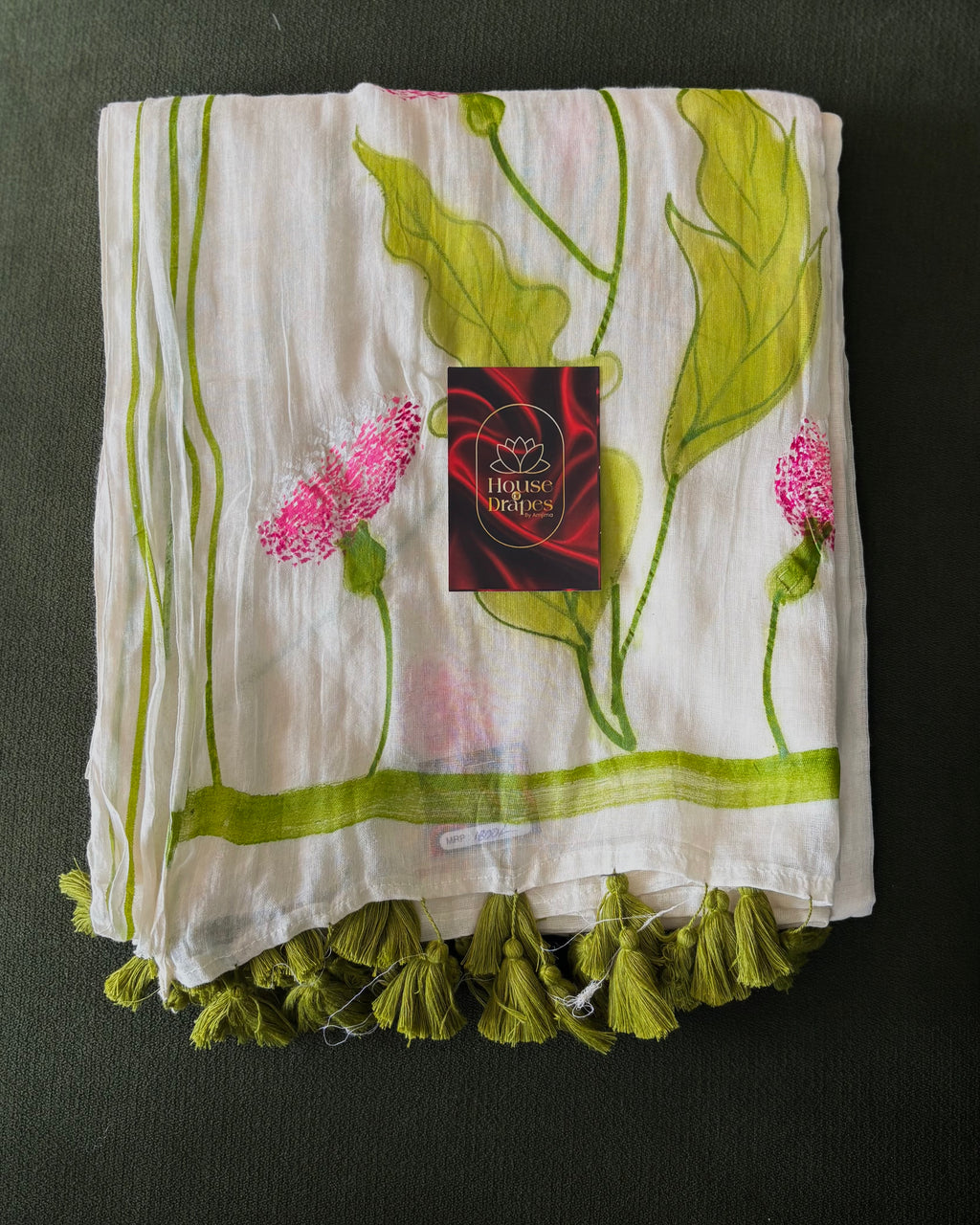 Mul cotton Hand painted saree 1