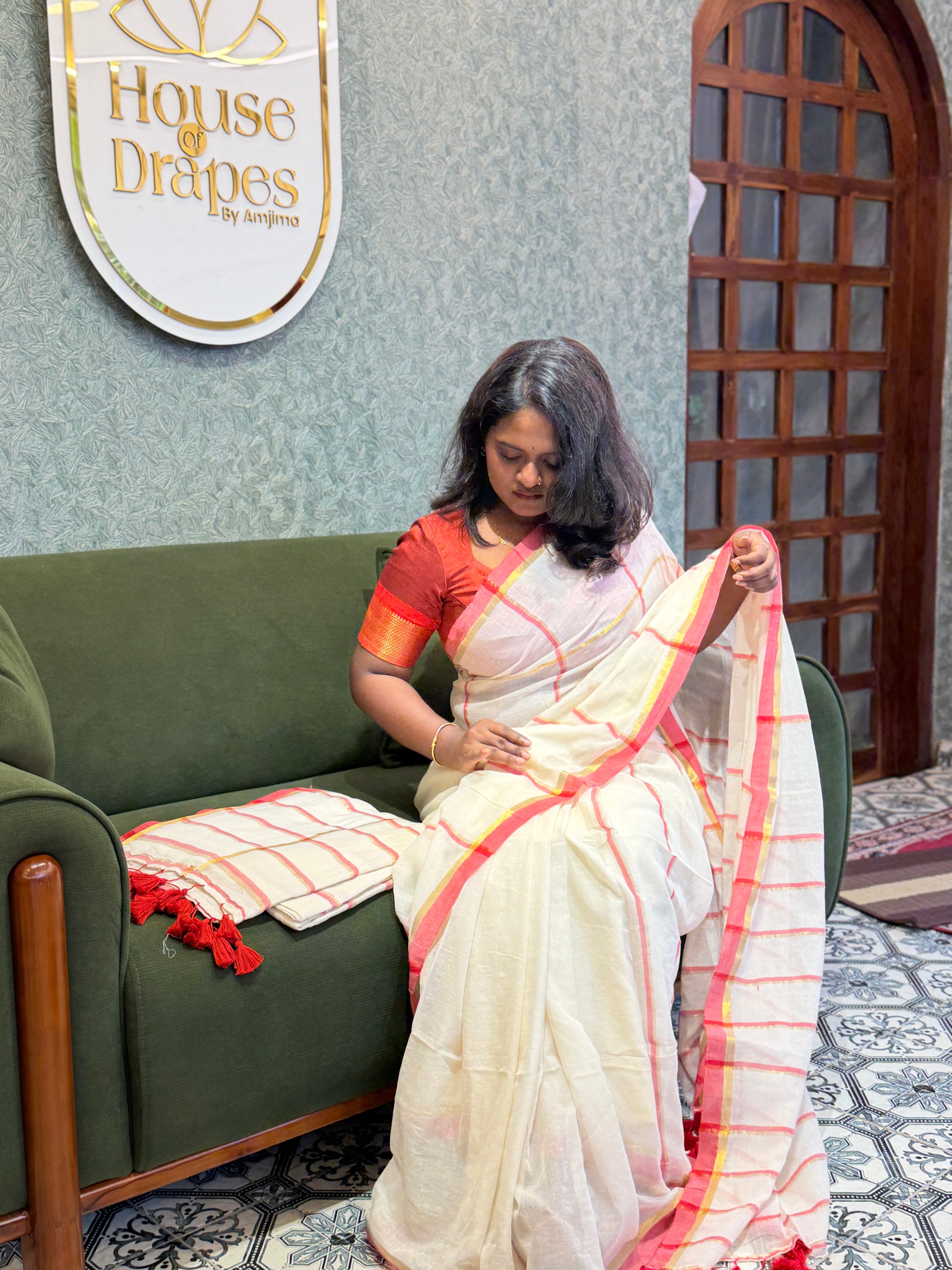 mul cotton red checkes