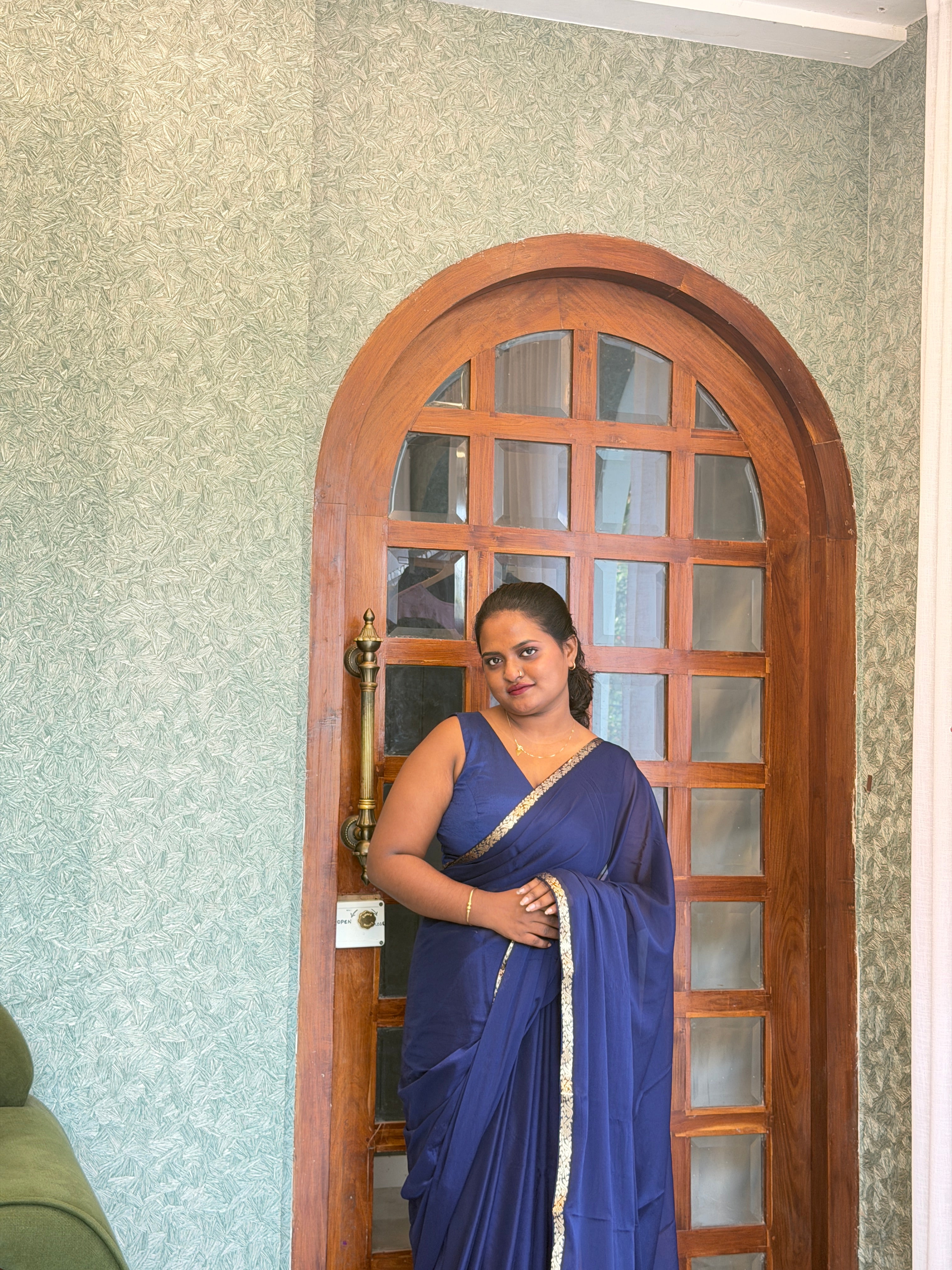 chinnon saree blue