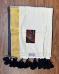 Mul cotton saree with black small border