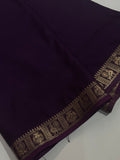 Semi mysore silk dark voilet shade