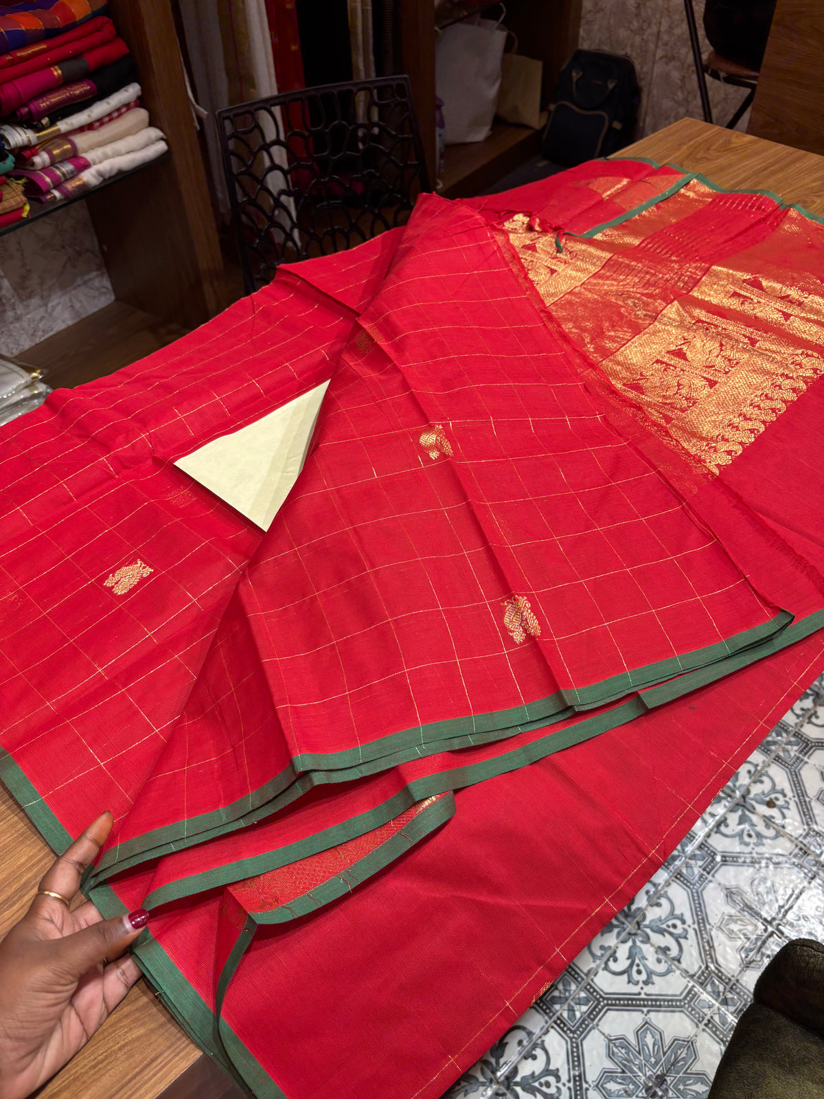Pure kanchi cotton saree