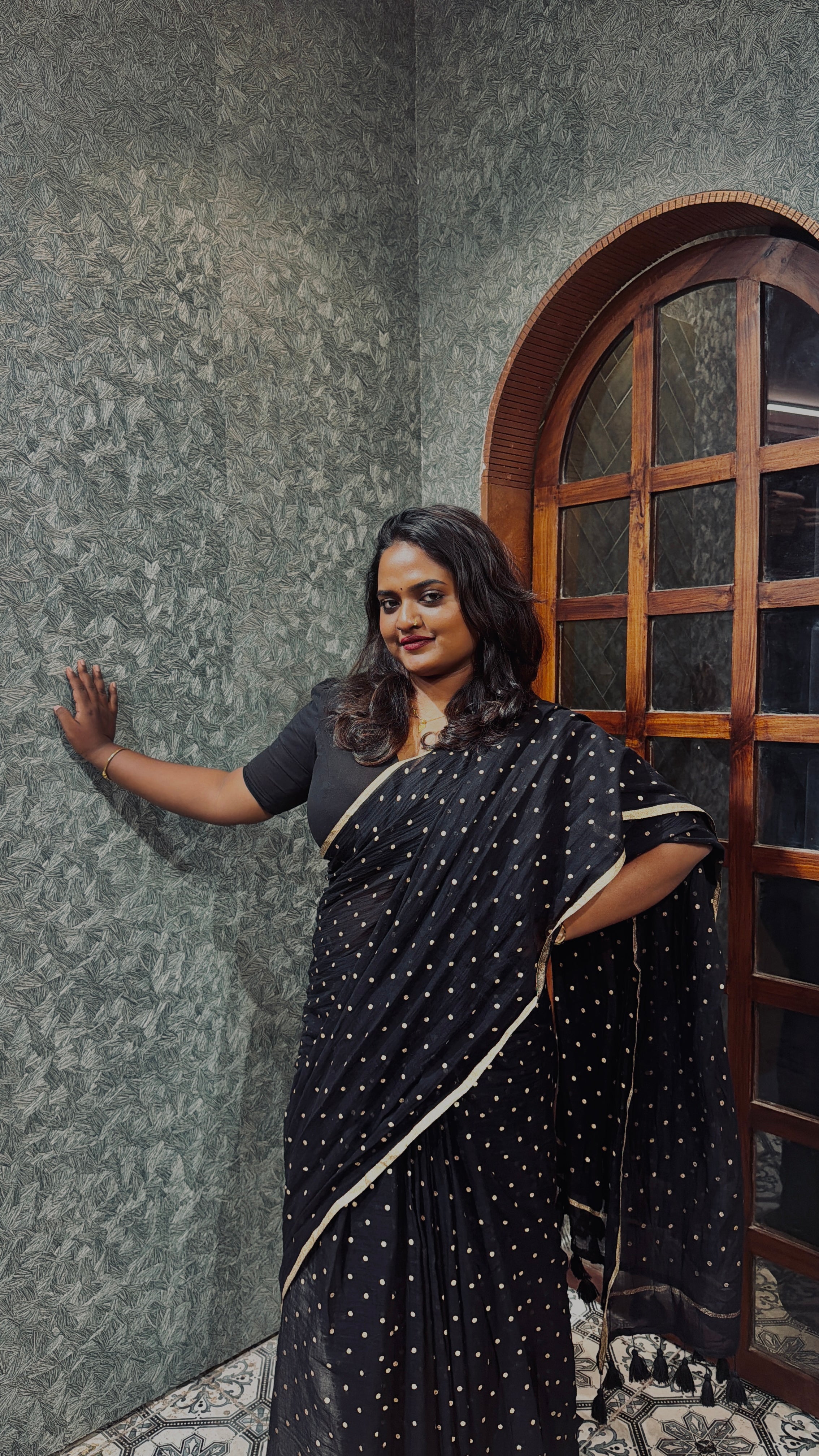 Mul cotton | doted saree