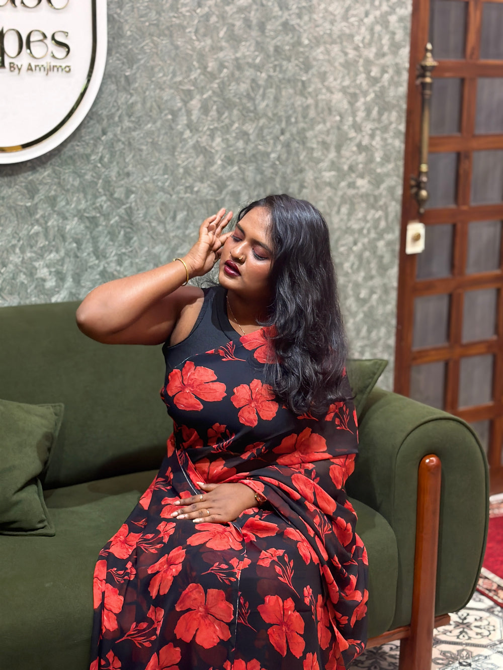 Date night chiffon saree