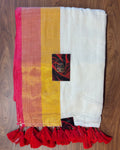 Mul cotton saree with red-Golden kasavu