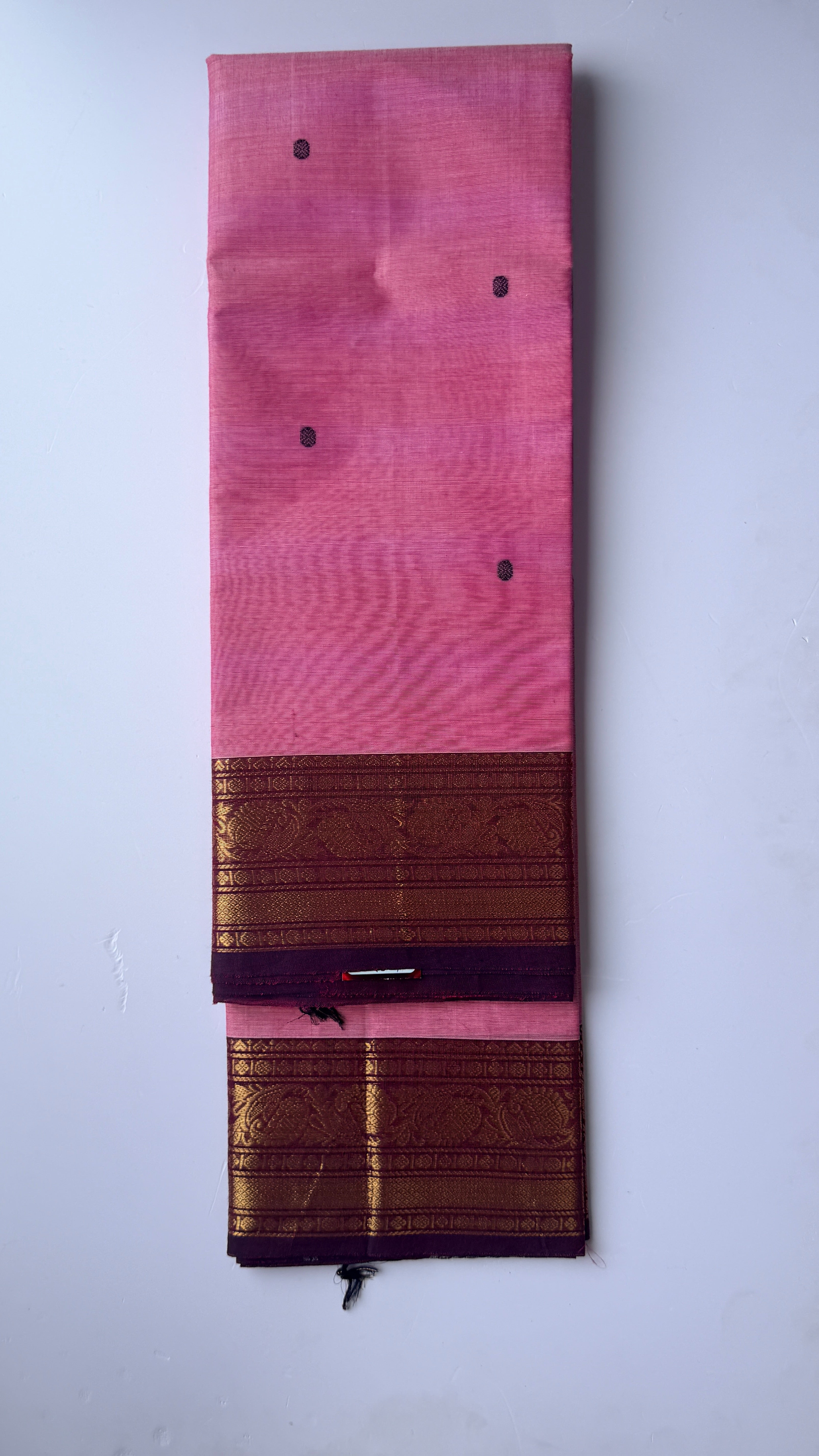 Premium kanchi cotton baby pink colour