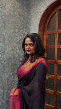Kanchi border mul cotton saree