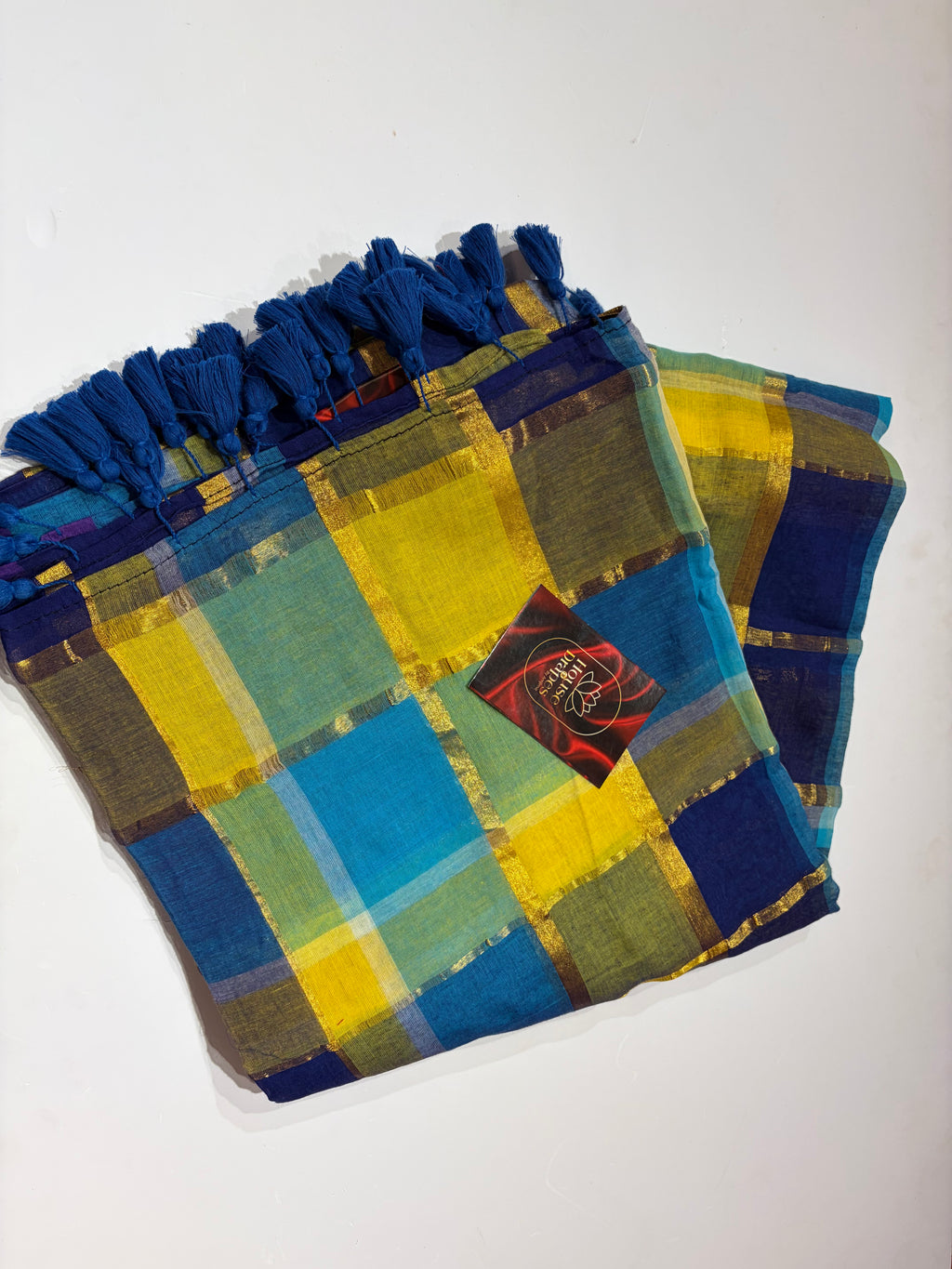 Madras checks mul cotton saree