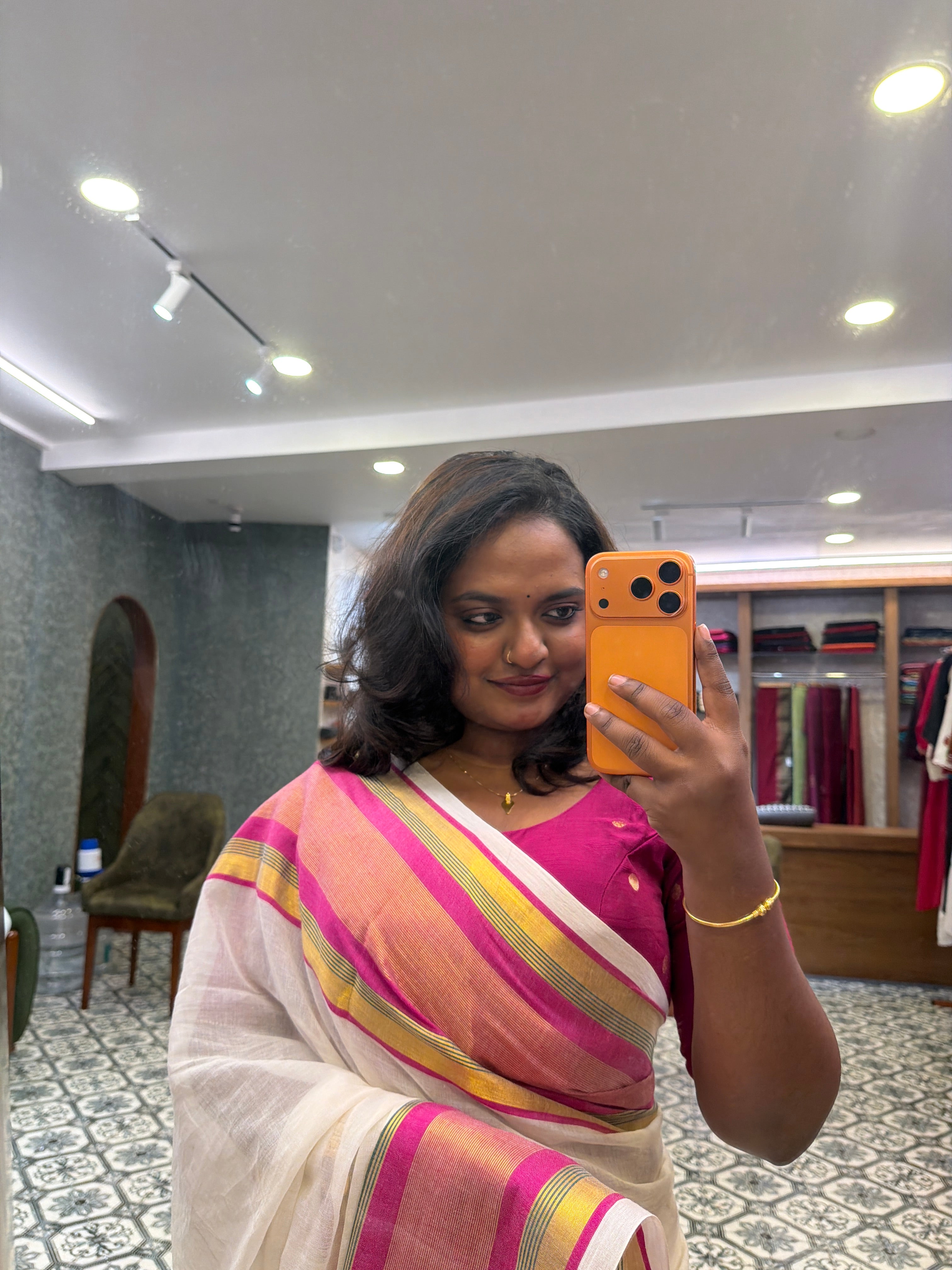pink one | mul cotton saree