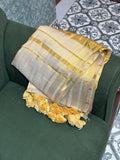 Tissue mull cotton saree
