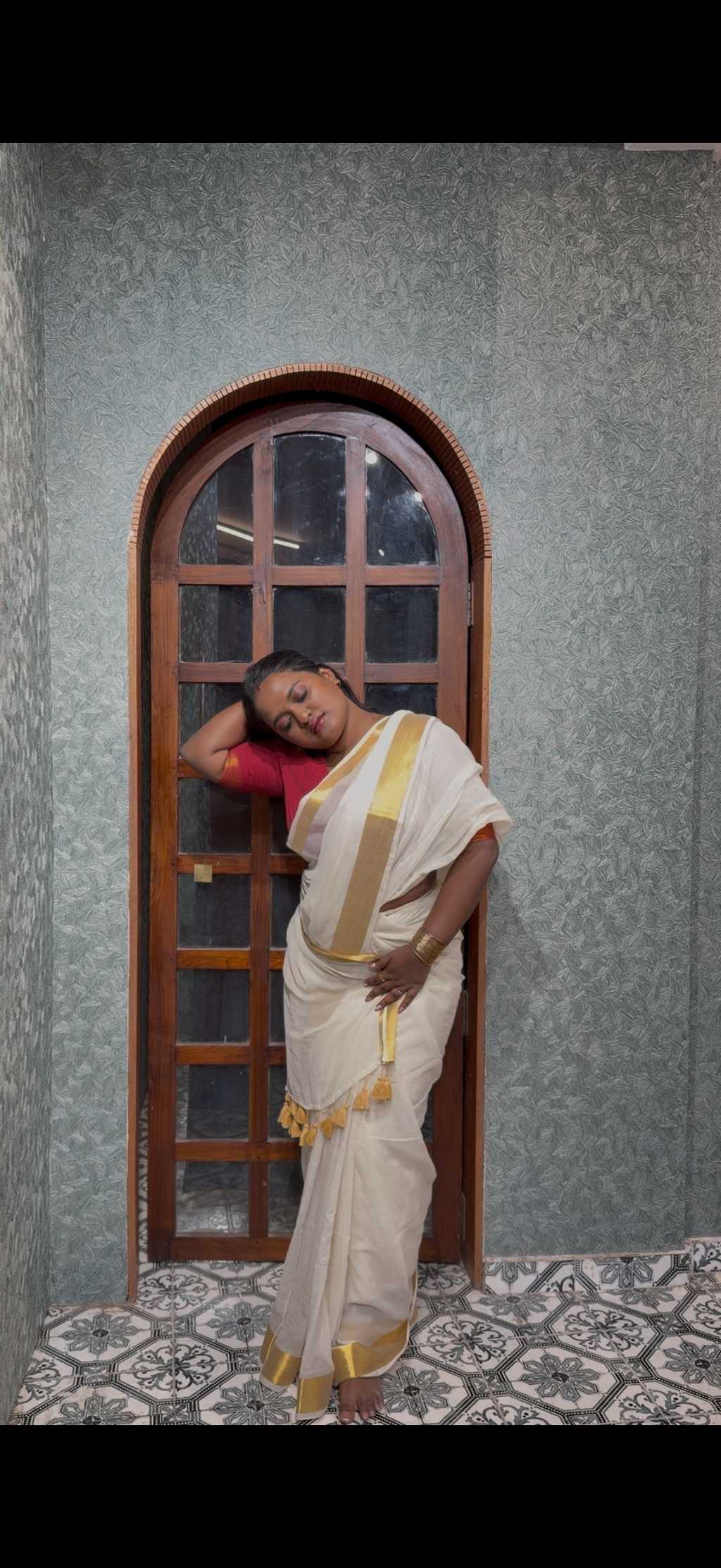 Mul cotton saree plain Along with blouse