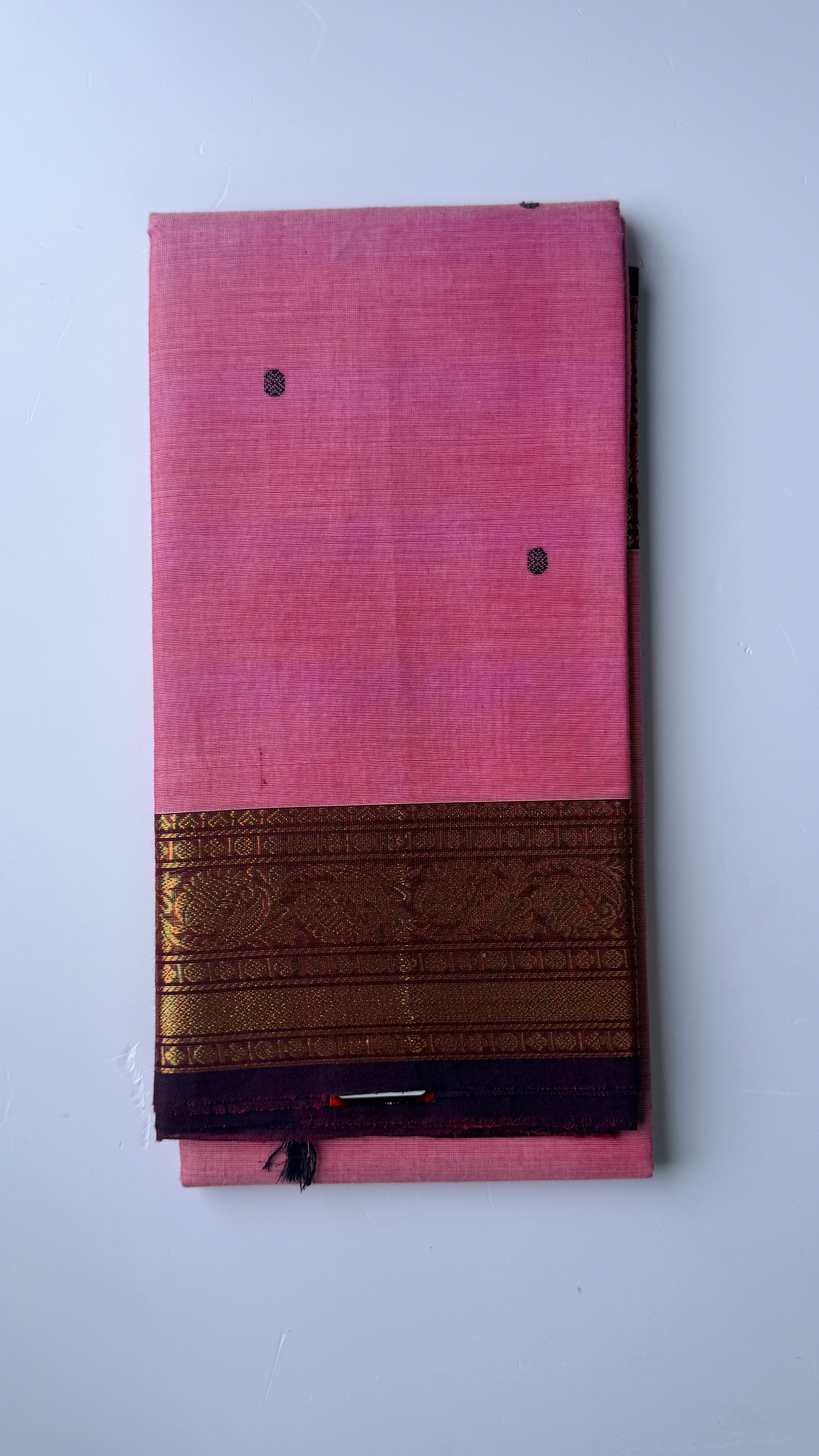 Premium kanchi cotton baby pink colour