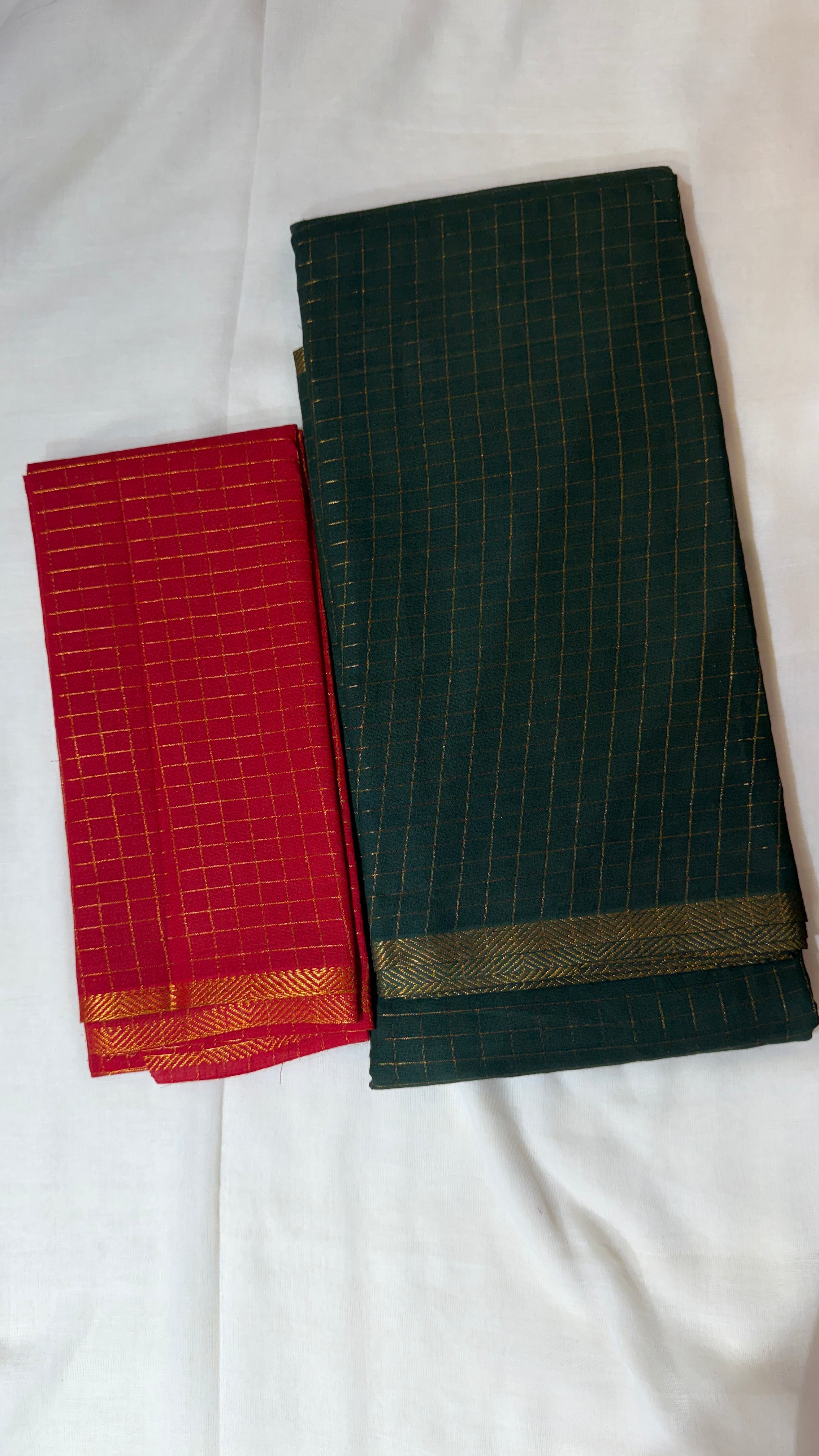 Pantex kattam green saree with ref blouse
