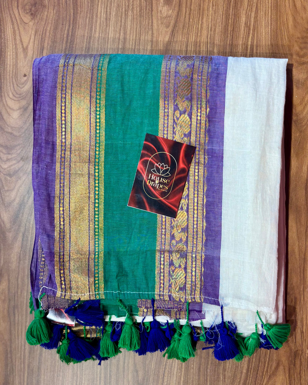Kanchi border mul cotton saree
