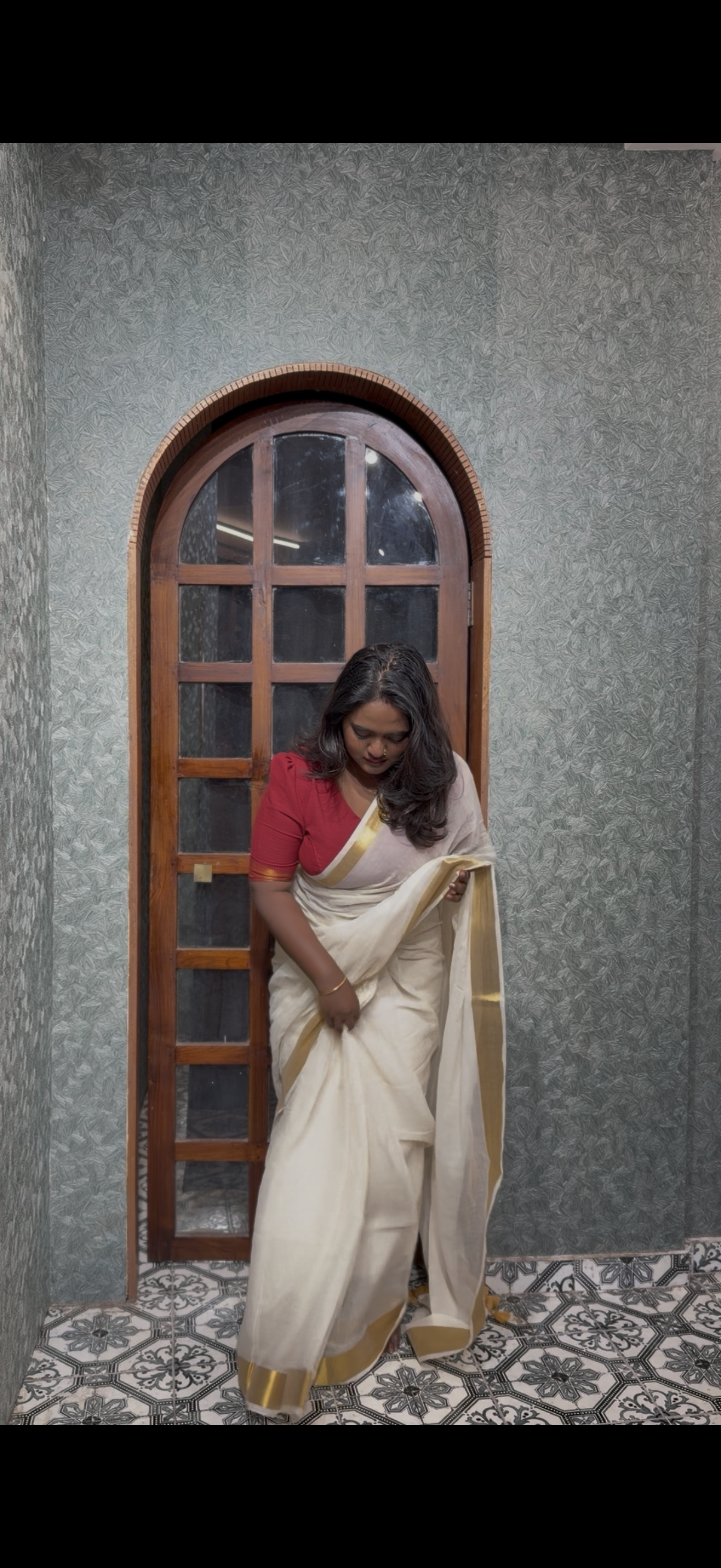 Mul cotton saree plain Along with blouse