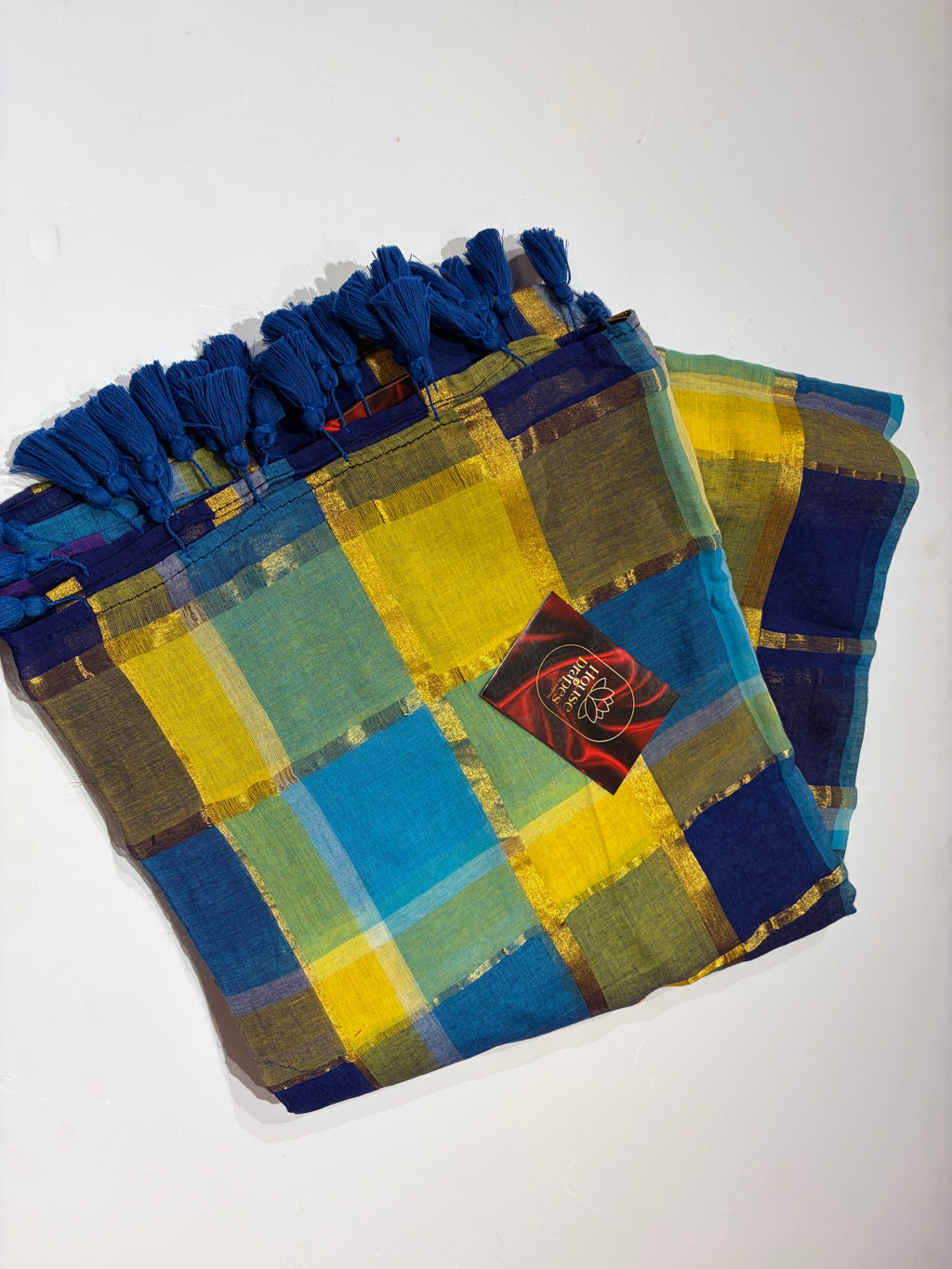 Madras checks mul cotton saree