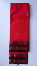 Kanchi cotton Red brown combination