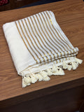The golden line. Mul cotton saree