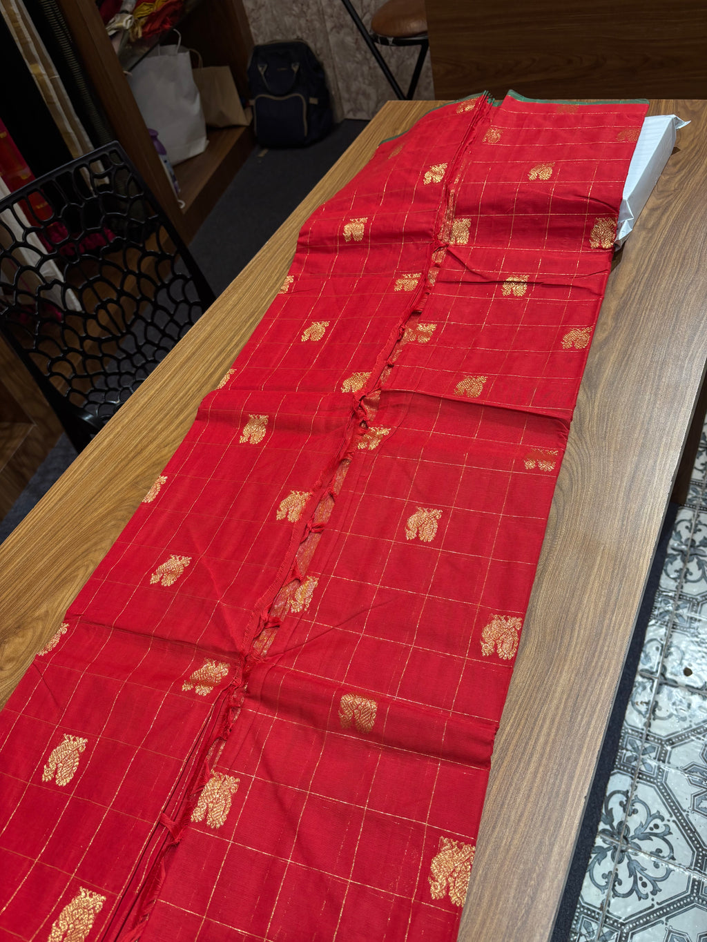 Pure kanchi cotton saree