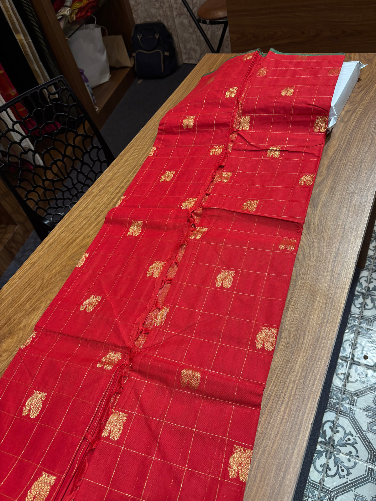 Pure kanchi cotton saree