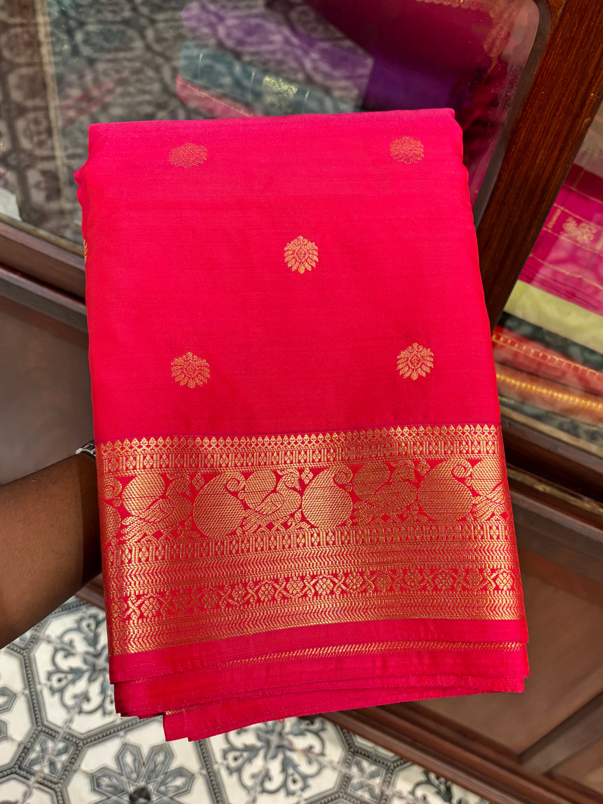 Premium semi kanchi puram saree