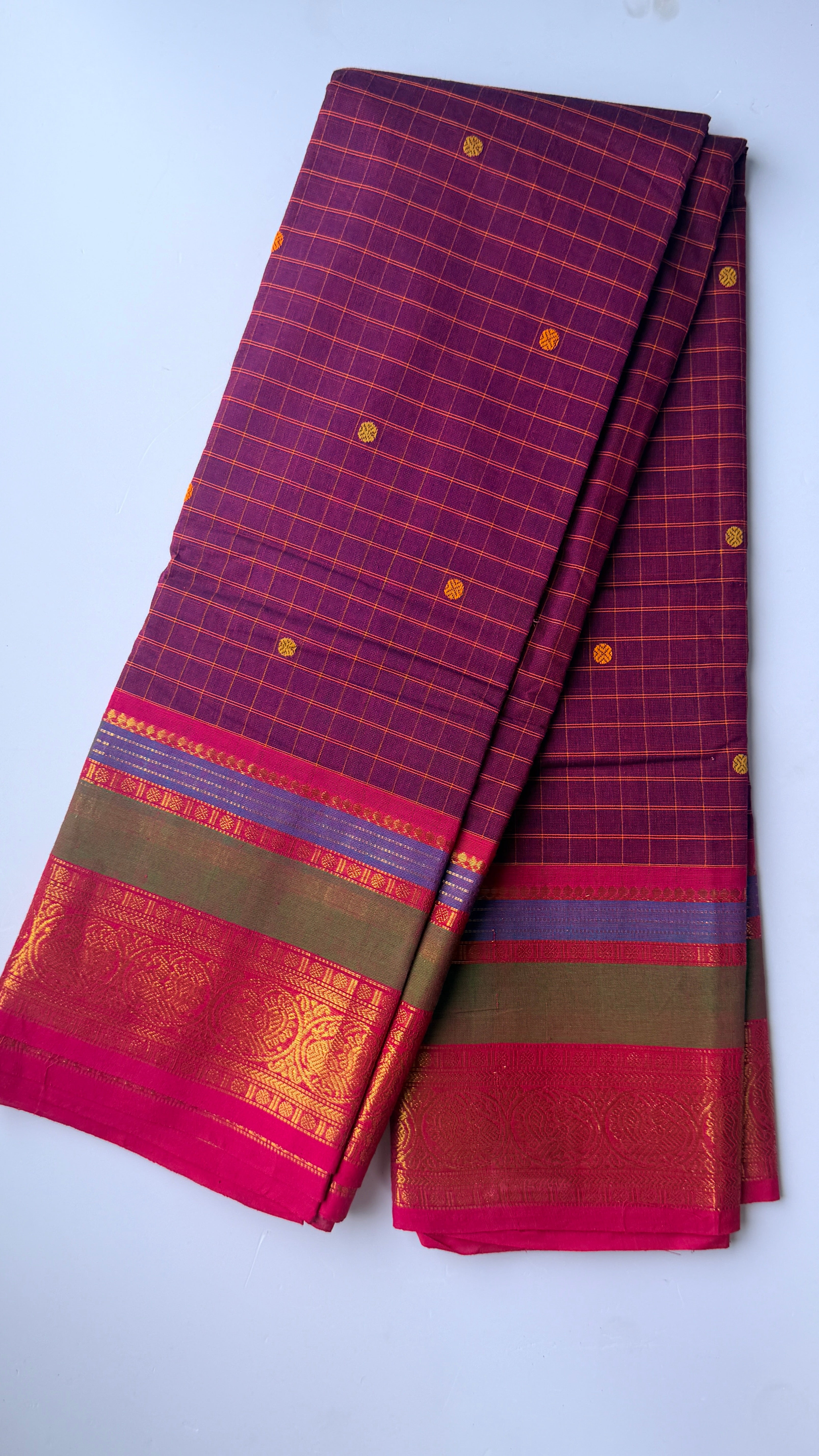 Kanchi cotton checks Premium