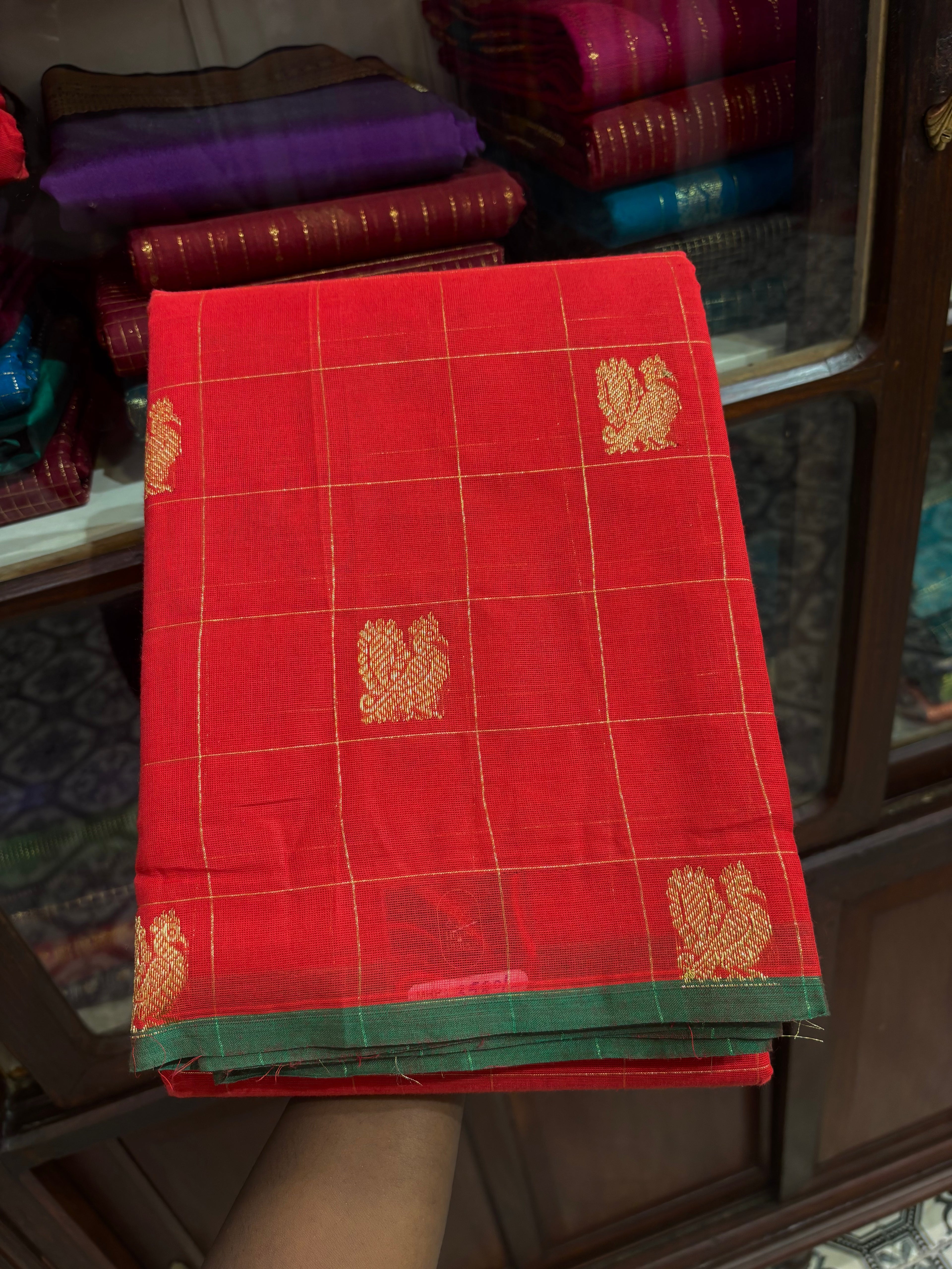 Pure kanchi cotton saree