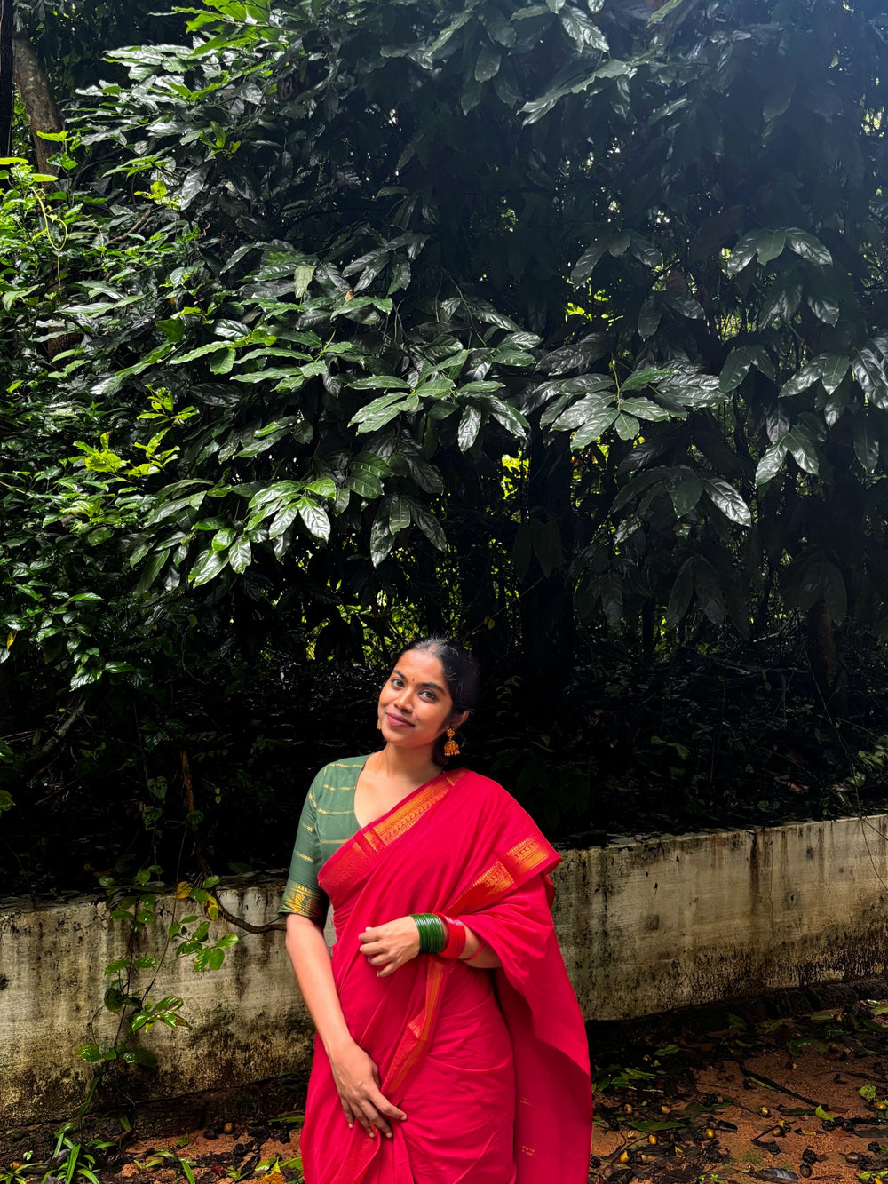 Plain Madurai Sungudi Cotton Saree