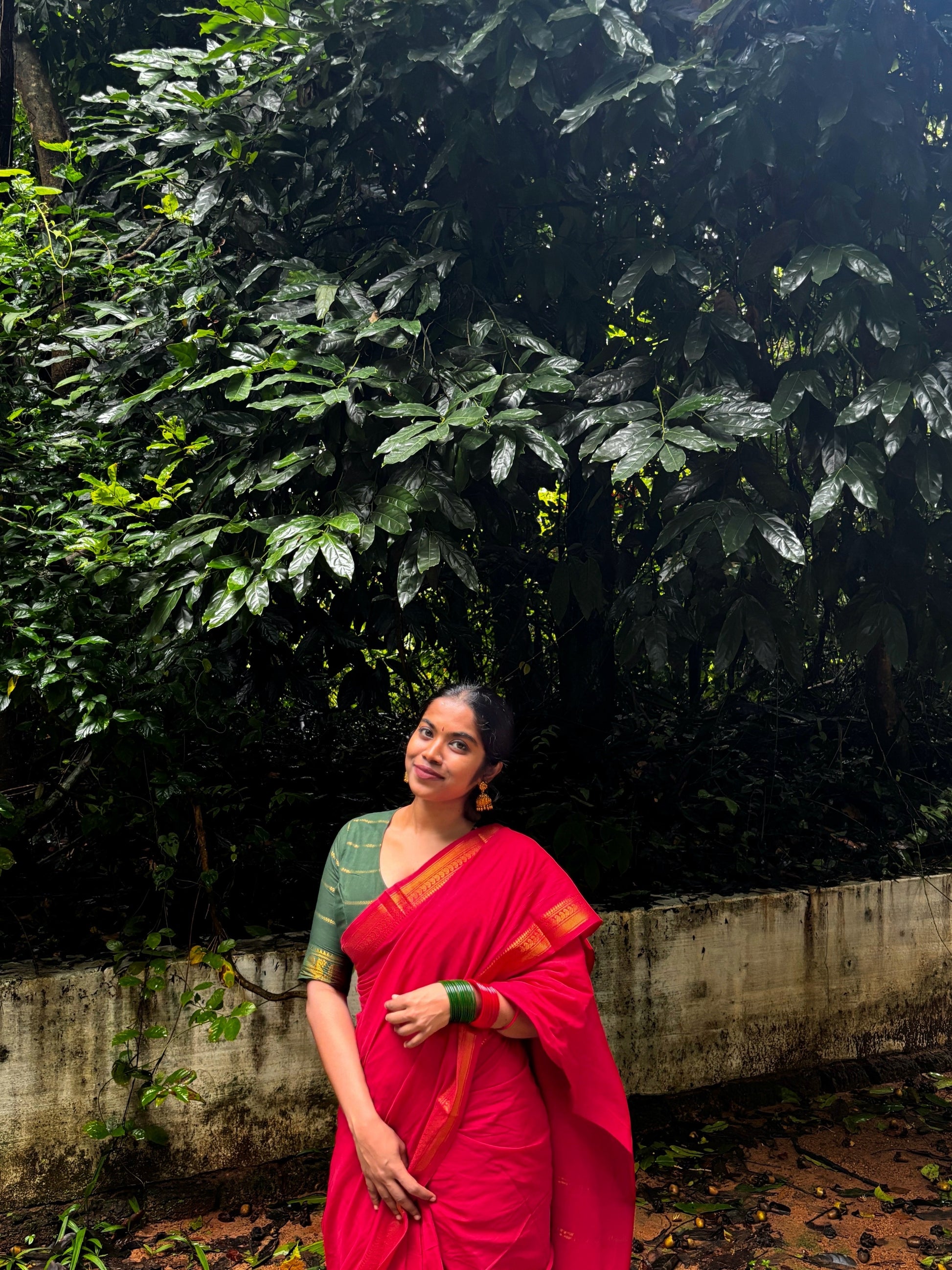 Plain Madurai Sungudi Cotton Saree