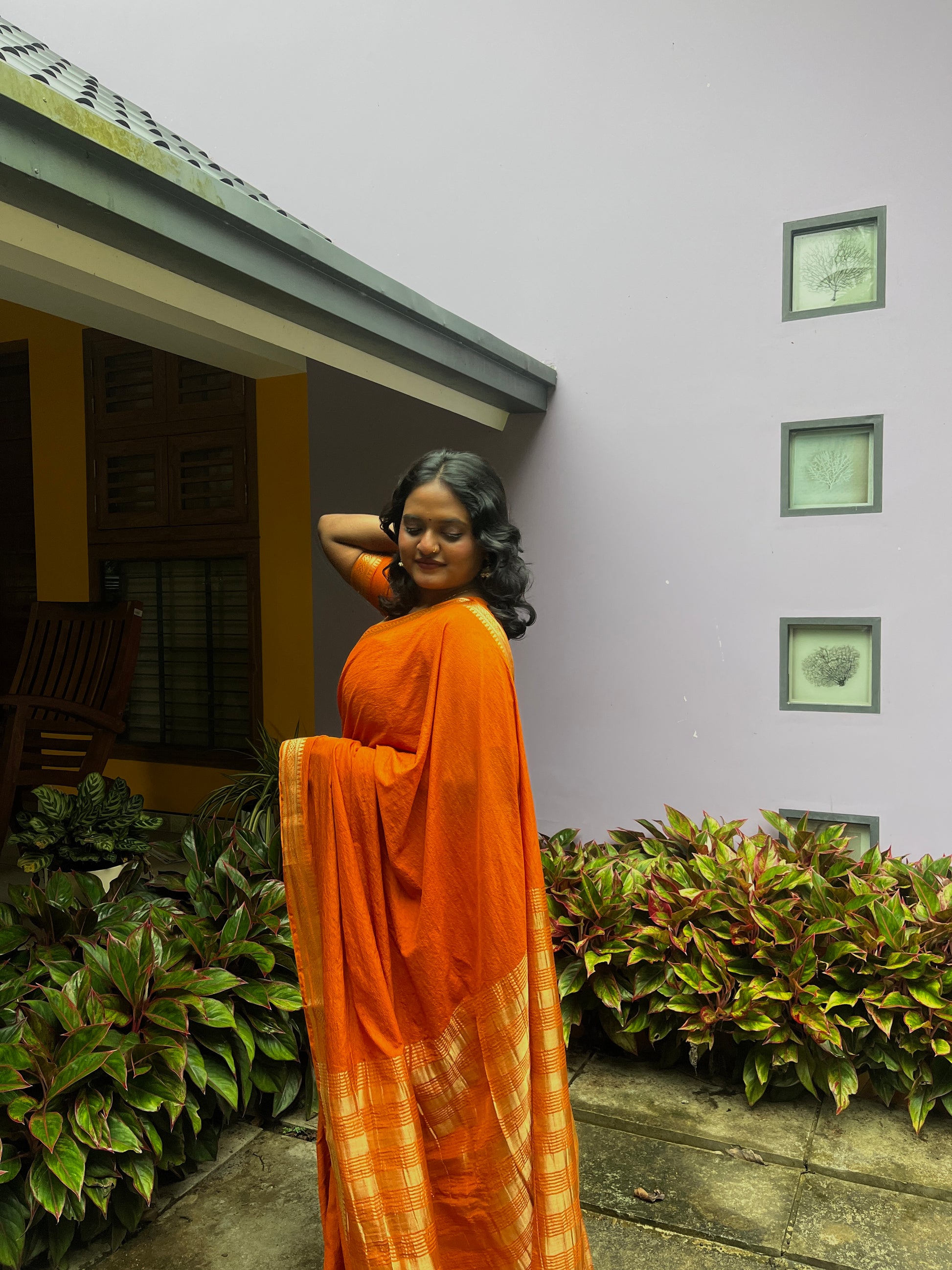 Semi Mysore Silk Saree with Rich Zari Border