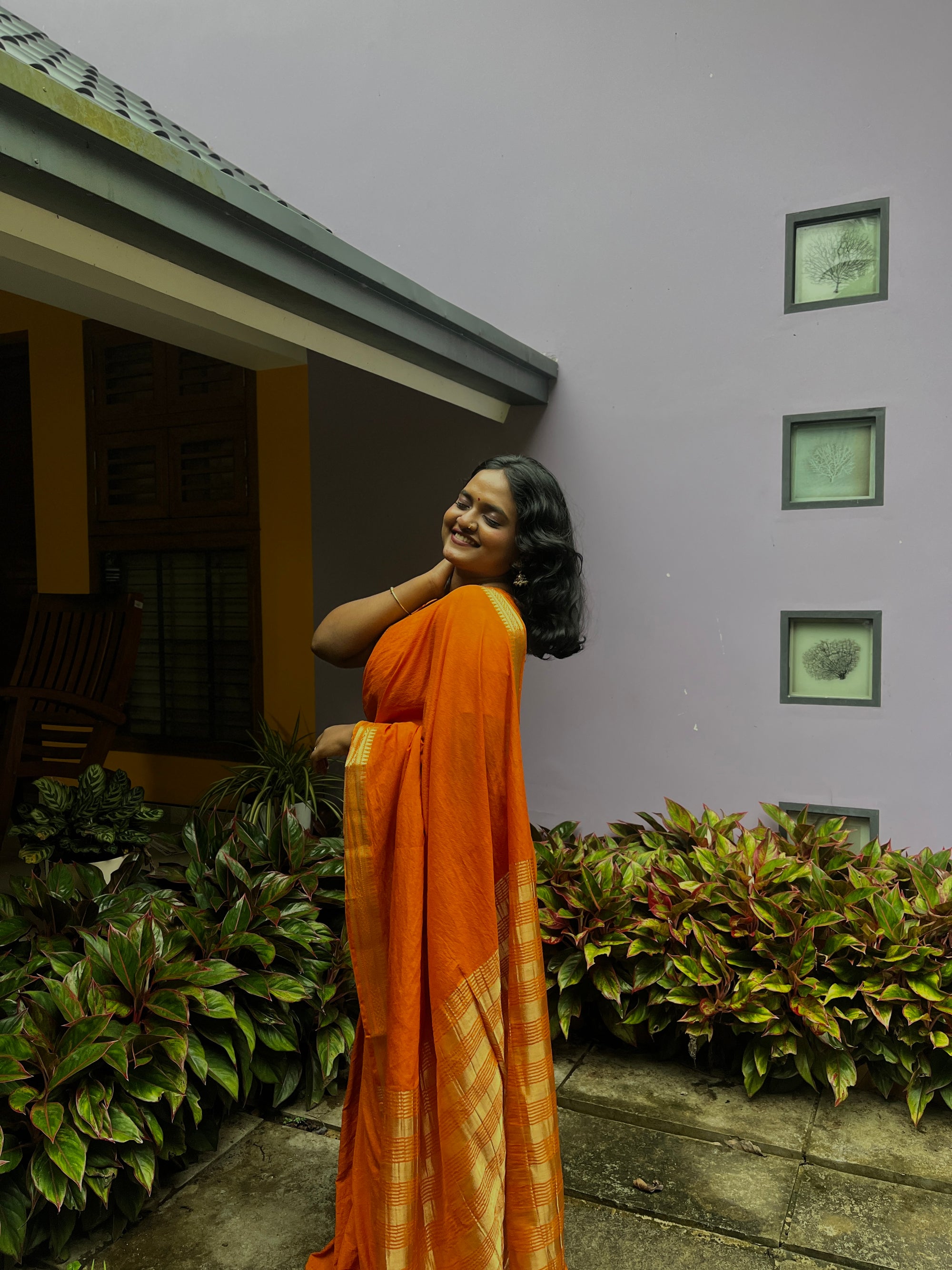 Semi Mysore Silk Saree with Rich Zari Border